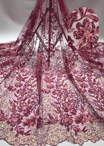 2020 nueva tela de lentejuelas francés encaje neto de verde y azul tela de lentejuelas de Nigeria láser boda tela de encaje - Product Image 4