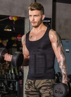 Cxzd-gilet moulant, sous-vêtements de Compression, pour homme, moulant, amincissant, ventre plat, sous-vêtements, vente en gros