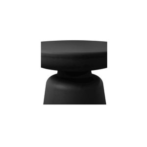 Modern <b>Round</b> Outdoor Side <b>Table</b> with Pedestal Base | Weather-Resistant Patio Accent <b>Table</b> | <b>Garden</b> & Balcony End <b>Table</b> - Product Image 2