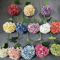 Hortensia Artificial Recubierta en Forma de Piruleta, Rama Individual, para Ceremonias de Boda, Fotografía al Aire Libre, Decoración de Salones, Arreglos Florales