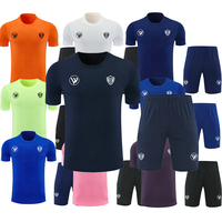 Camiseta de Fútbol Personalizada al por Mayor, Uniforme de Equipo 100% Poliéster Transpirable de Secado Rápido, Manga Corta para Hombre Adulto, Local y Visitante