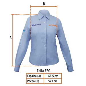 Master con 24 unità camicia a maniche lunghe per le donne, blu, EEG, truper