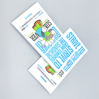 Publicité d'entreprise personnalisée emballage numérique couleur A5 papier brillant dépliant manuel personnalisé imprimé carton dépliant