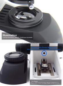 Microscope biologique trinoculaire <span class=keywords><strong>EUR</strong></span> VET avec écran 12 pouces, imagerie HD 5MP 60fps, fonctionnement sans fil, enregistrement et mesure pour laboratoire vétérinaire - Product Image 5