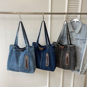 Retro Designer Style Denim Unisex Handbags Jeans <b>Pocket</b> Vintage Canvas Shoulder <b>Bag</b> Messenger Simple <b>Tote</b> <b>Bag</b> All Seasons - Product Image 5