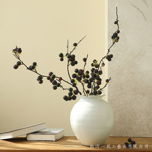 Fleurs artificielles de mûrier Yihua, couleur rouge vin, en soie, pour décoration intérieure, style moderne et épuré - Product Image 2