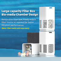 Filtre d'aquarium moderne en plastique OEM, filtre trois-en-un, pompe de circulation, petit compresseur d'air intégré, silencieux pour l'élevage des poissons