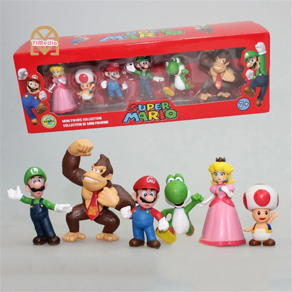 YMJ Anime Different design 8cm PVC for Kids Figure Gift Series Superior Toy Bros Super Luigi Mario