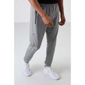 Pantalon de jogging pour homme Rory Grey Melange, taille élastique, respirant, coupe décontractée - Product Image 4
