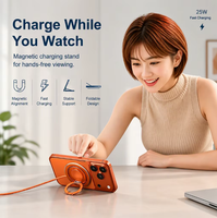 Support de charge magnétique sans fil pliable et portable pour iPhone Duo 18 17 Pro Max, chargeur rapide 25W avec béquille réglable