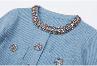 Nouveauté, ensemble de vêtements pour femmes toutes saisons, pull en tricot à col boutonné uni, élégant, décontracté, cardigan, jupe midi en tricot