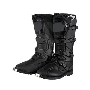 Unisex Adults Tactical Motorbike Long Shoes With Custom PU Genuine Leather Made Feet Protection Wear Off Road Biker <b>Boots</b> Shoe - Product Image 1
