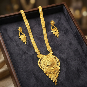 Wholesale 14K 18K 24K Micro Gold Fashion Long Jewelry Set, Traditional Wedding Long Jewelry Set, Micro Forming Long Jewelry Set. - Product Image 3