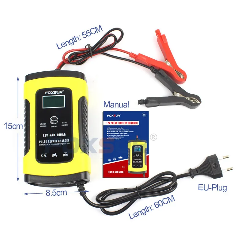 jumper cable car battery charger thermostat protector 12v lead-acid battery charger for hot sale portable ev charger