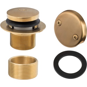 Bouchon de drain de baignoire anti-colmatage LW Assembly, attrape-cheveux amovible, robuste, universel, en laiton, nickel brossé - Product Image 5