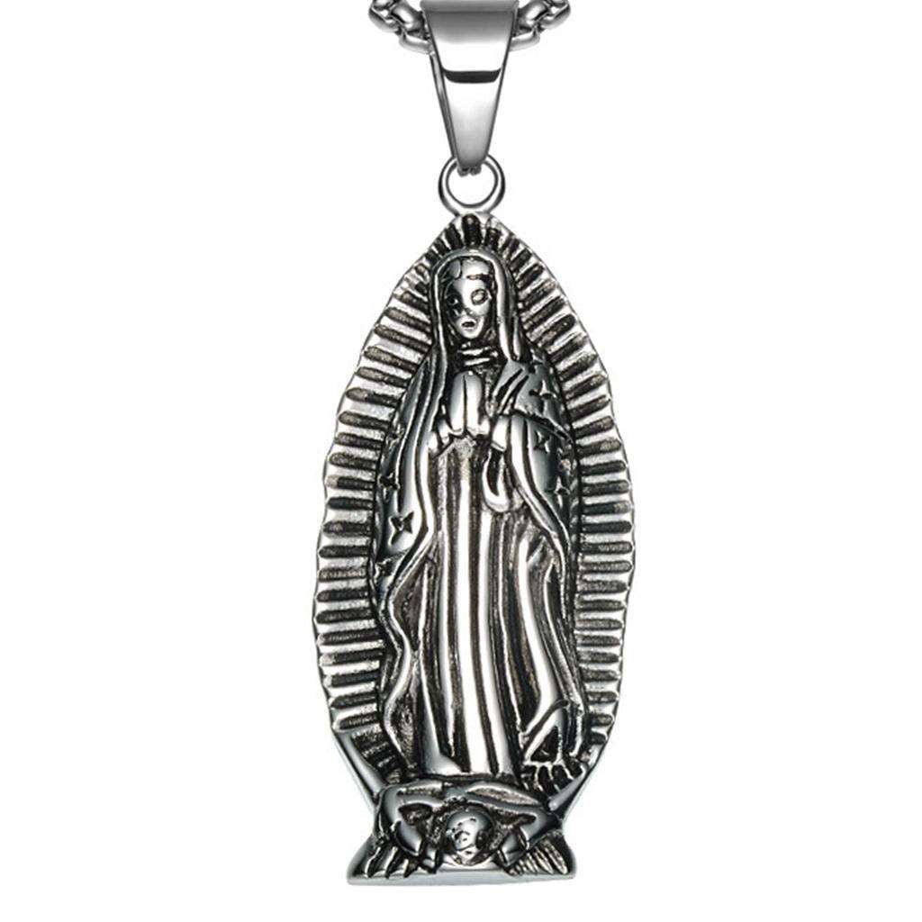 จี้เดี่ยวสีเงินขนาดใหญ่ไม่มีโซ่