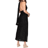 Robe midi convertible multi-positions effet transparent brillant pour soirée plage été 2026
