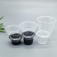 Gobelets en plastique jetables écologiques de 2oz Portion bon marché Pots de charcuterie pour plats à emporter pour bonbon vin huile d'olive nouilles Espak