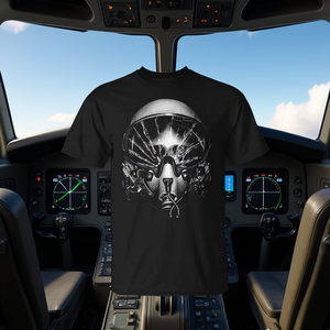 เสื้อยืดลายกราฟิกหมวกนักบิน Talk To Me Jet Pilot สำหรับผู้ใหญ่ คอกลม แขนสั้น เสื้อผ้าส่งเสริมการขาย - Product Image 2