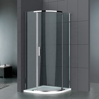 Vente directe d'usine boîtier de salle de bain de haute qualité pivot simple coin en verre trempé en forme de diamant salle de douche