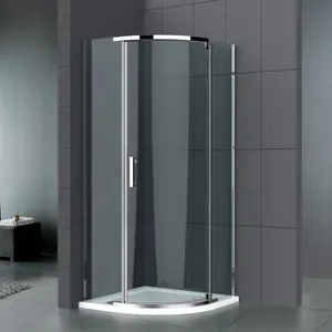 ขายส่ง lowes สีดำประตู-การออกแบบที่กำหนดเอง10มิลลิเมตร Frameless 2แผงสีดำ Bifold ห้องน้ำหน้าจอเดี่ยวเลื่อนกระจกประตูห้องอาบน้ำฝักบัว
