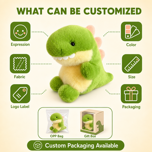 Peluche dinosaure avec dos à picots et grand sourire, dinosaure en peluche vert doux pour enfants, cadeau - Product Image 2