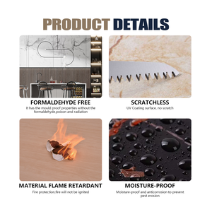 Personalizado decoração interior fundo parede com padrões coloridos uv mármore pvc folha parede painel - Product Image 4