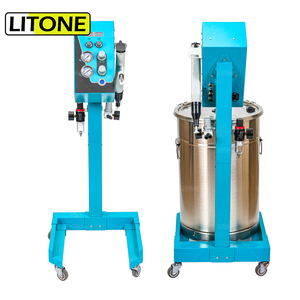 Système <span class=keywords><strong>de</strong></span> machine <span class=keywords><strong>de</strong></span> peinture électrostatique en poudre, équipement, ligne, pistolet, cabine, four, DC04 F, trémie, manuel, industriel - Product Image 3