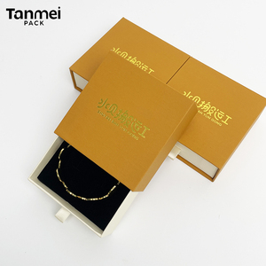 Caja de Embalaje de Joyería con Logotipo Personalizado, Caja de Regalo de Papel Hecha a Mano Reciclable para Collar, Pulsera y Anillo - Product Image 5