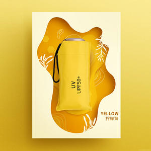 Mini parapluie 5 plis avec protection UV 6K : style capsule de poche compact, léger et logo personnalisé disponible - Product Image 6