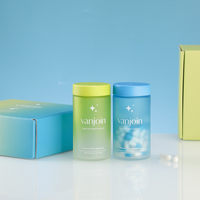 Coffret Cadeau Personnalisé de Bouteilles en Verre Dépoli pour Compléments Vitaminiques – Contenants Vides pour Capsules et Comprimés de Santé Diététique