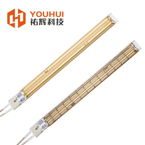 ยูฮุย เครื่องทำความร้อนอินฟราเรดคลื่นสั้นแบบท่อคู่เคลือบทอง 400-6000W สำหรับอุตสาหกรรมเซมิคอนดักเตอร์ - Product Image 2