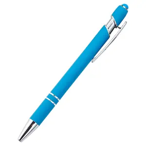 Cadeaux d'affaires écriture coloré personnalisé 2 en 1 Mobile Touch Promotion métal stylet personnalisé stylo à bille avec logo imprimé