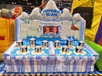 Système de jeu interactif Penguin Escape IPS, jeu gonflable Whack-a-Mole à louer, PVC de qualité commerciale, certifié CE