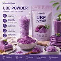 Poudre d'Ube OEM sous Marque Privée, Ingrédient Alimentaire Pur d'Igname Violette, Poudre Fine Soluble dans l'Eau pour Boissons, Pâtisseries, Desserts, Vente en Gros