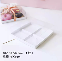 Boîte à gâteaux et à beignets transparente avec 6 et 9 compartiments, boîte à pâtisserie, emballage, boîte à beignets portable avec couvercle transparent