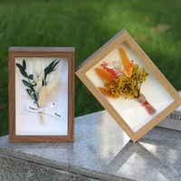 Bouquet de fleurs séchées naturelles préservées faites à la main en gros, cadre photo, cadeau original pour décoration murale, de table, de la maison, ou comme souvenir de mariage/fête