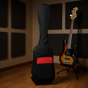 Funda acolchada negra de 48 pulgadas para bajistas de guitarra eléctrica - Product Image 2