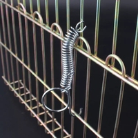Mousqueton multifonctionnel à ressort pour porte de cage d'animaux (lapins), loquet à ressort pour porte animale, usage industriel