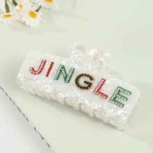 กิ๊บติดผมอะซิเตทประดับเพชรรูปตัวอักษร ดีไซน์หรูหรา สง่างาม ขนาดใหญ่ สำหรับผู้หญิง - Product Image 3