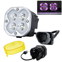 Projecteurs LED de travail dynamiques 24V 160W, DRL ambre, 4 lasers, 3 pouces, pour camion, pick-up, UTV, ATV, SUV, 4x4, voiture, IP67, 12V