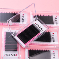 Extensions de cils en vison VEYES, volume méga, courbure CC, 0,01 mm, 0,02 mm, fournisseurs professionnels, extensions de cils à volume mixte