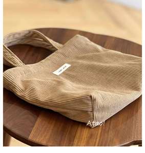 Sac à main portable en velours côtelé pour femmes, étiquette en cuir personnalisée, sac fourre-tout cadeau, vente en gros de sacs à main pour femmes, sacs à bandoulière pour un usage quotidien - Product Image 5