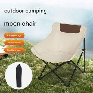 Custom Backrest Lazy <b>Moon</b> Super Heavy-Duty <b>Camping</b> Folding <b>Chair</b>, Outdoor Portable Beach <b>Chair</b> - Product Image 2