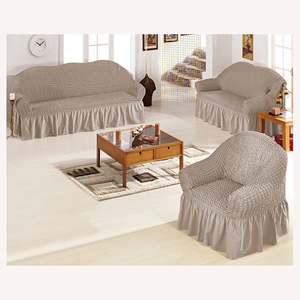 Housse de protection élégante 3D Bubble <span class=keywords><strong>Plaid</strong></span> Spandex Sofa Cover Protector avec jupe Easy Fitted High Stretch <span class=keywords><strong>pour</strong></span> canapés trois places - Product Image 5