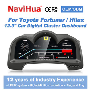 NaviHua สำหรับ Toyota Fortuner Hilux ปี 2005-2015 ระบบ Linux จอ LCD แดชบอร์ด วีร์ชวล ค็อกพิท ดิจิตอล คลัสเตอร์ สำหรับมาตรวัดความเร็วรถยนต์ - Product Image 2