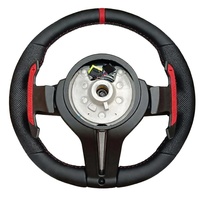 Volant en cuir fibre de carbone SSY avec marqueur supérieur rouge, design perforé, style M Sport, palettes de changement de vitesse pour F30/F10/F20/F80