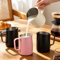 Pichet à mousse de lait en acier inoxydable, tasse à mousse de lait, pichet à vapeur pour bar à café, machine à cappuccino et à expresso