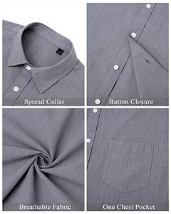 Vente en Gros ODM Chemises à Manches Courtes pour Hommes 100% Coton Col Montant Tops de Plage Décontractés avec Poche Imprimé Respirant Logo Personnalisé - Product Image 5