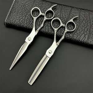 Tijeras de Peluquería Personalizadas de 6.0 Pulgadas, Tijeras de Entresacar de Acero Inoxidable 440C para Uso con Mano Derecha - Product Image 2